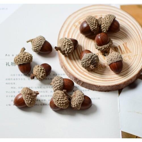 20pcs,Natural Dried Flowers Nuts Real Acorns,Eternal Flower Materials For Wedding Party Home Decoration Accessories,DIY Gift Box