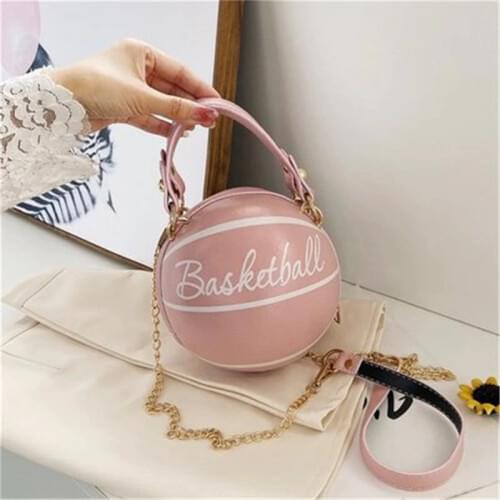 2020 Fashion Trend Ladies Round Basketball Football Shoulder Bags Chain Messenger Totes Purse Handbag