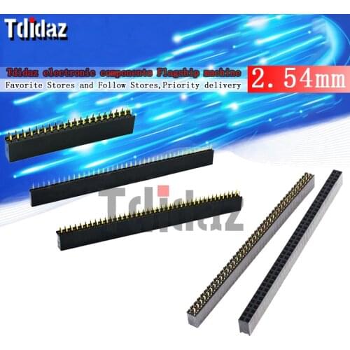 5pcs Single row seat Double row female seat 2.54mm pitch pin socket 15/20/40Pin row mother