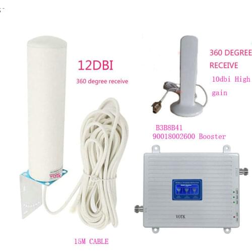 90018002600 Mhz Celluar Amplifier Moibile 4G LTE GSM DCS Cell Phone Signal Repeater 2G3G4G Booster with Omni Antenna