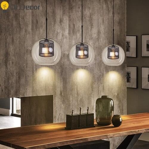 American Loft Industrial Lamp Kitchen Home Decor Pendant Lights E27 Retro Lamp Living Room Study Bedroom Lighting Fixture Avize