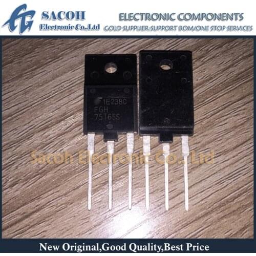 Free Shipping 10Pcs FGH75T65S FGH75T65 75T65 TO-3PF 75A 650V Power IGBT transistor