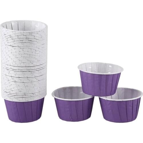 50X Paper Baking Cup Cake Cupcake Cases Liners Muffin Dessert Wedding Party Color:purple CNIM Hot