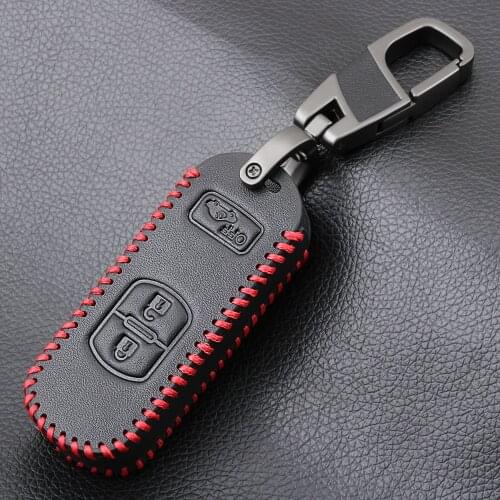 Genuine Leather Car Key Cover FOB Case For Mazda 2 3 5 6 CX5 CX-5 M2 M3 M5 M6 GT 2015 2016 Protect Key Cover With OFF 3 Buttons