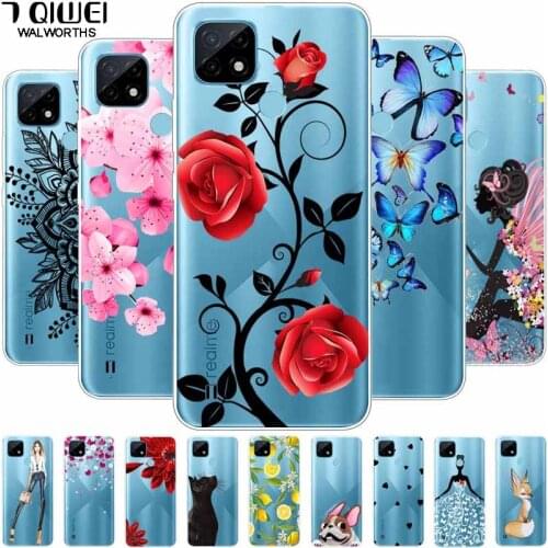 For Realme C21 Case Clear TPU Soft Phone Cover for OPPO Realme C21 Case RealmeC21 Transparent Silicone Bumper C 21 2021 Fundas