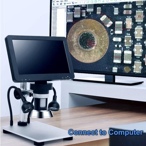 1080p 12MP 7"Screen Digital Microscope Endoscope Camera Microscopio LED USB for Phone Repairing Hair Skin Insert Inspection