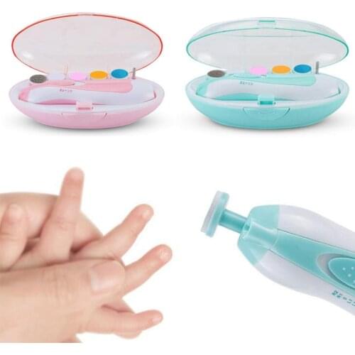 Baby Nail Trimmer Manicure Safe Electric Nail Clipper Cutter Infant Nail Care Nail Polish Trimming Tool Set Newborn Nail Scissor