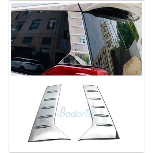 For Toyota Alphard VELLFIRE 30 2016-2019 Stainless Steel Red Black Silver Color Rear Window C Pillar Moulding Trims Accessories