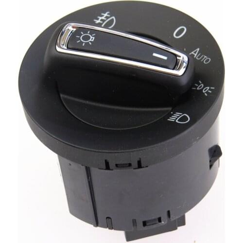 FHAWKEYEQ Chrome Control Car Head light Lamps Switch Knob Fit VW 2013-2015 Golf MK7 5GG 941 431 D 5GG941431D