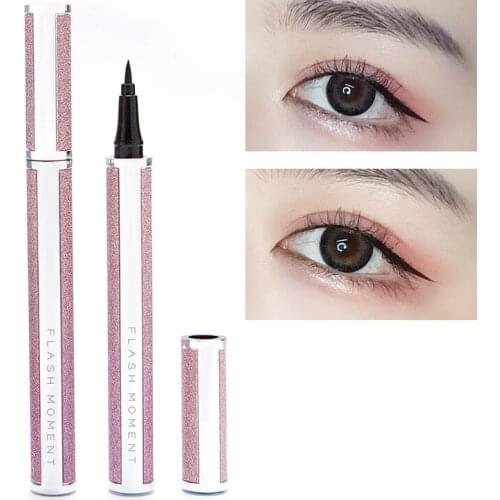 Flashmoment starry sky eyeliner pencil waterproof long lasting black color smooth liquid eyeliner pen PD079