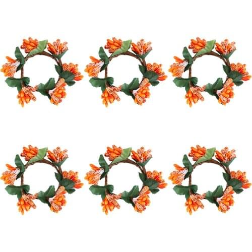 Simulation Garland Decor Hanging Pendant Wall Decoration Artificial Flowers Fashion New Christmas Door Ornament Foam Candle Ring