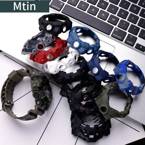 Camouflage resin strap case for Casio G-Shock GA700 710 735 watch strap accessories mens and womens wristband pin buckle