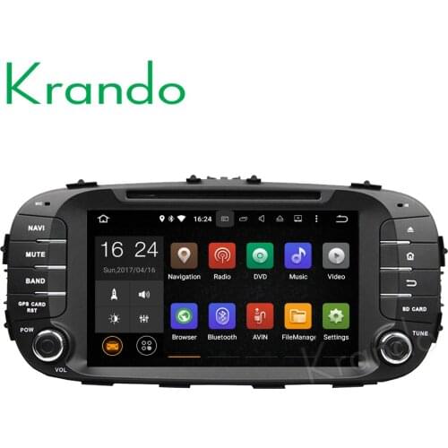 Krando 8" Android 9.0 car navigation multimedia system for Kia Soul 2014+ audio radio gps dvd player WIFI 3G DAB