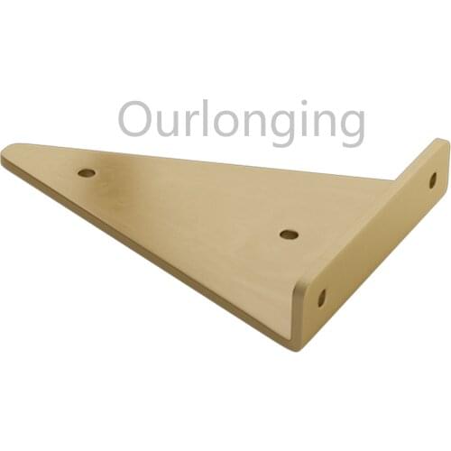 2pcs Metal Triangle Furniture Bracket Supports Golden White Black Mounted Durable Bearing Shelf Bracket Home Accessory
