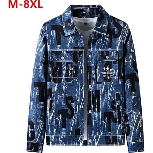 Popular Men Jacket Plus Size 8XL 7XL Printing Biker Motorcycle Coats Short Fit Casual Cool Young Boys Spring Autumn Windbreaker