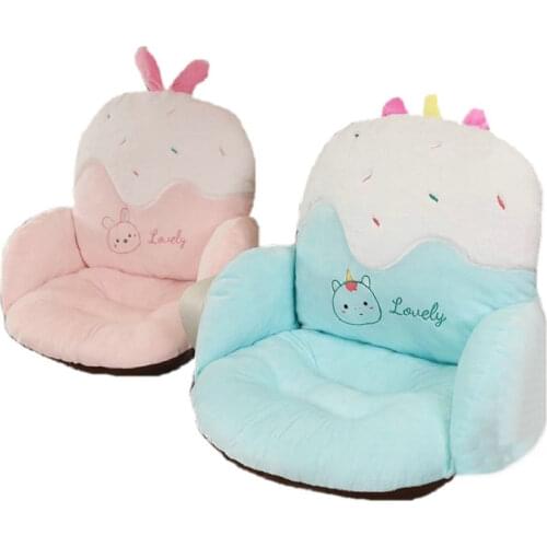 Soft Ice Cream Pillow Pink Bunny Unicorn Seat Cushion Stuffed Plush Sofa Indoor Floor Home Chair Decor Winter Children Girl Gift