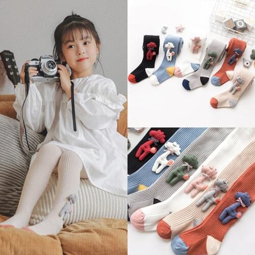 New autumn and winter fashion baby girl pantyhose cartoon accessories pantyhose stockings kids children combed cotton pantyhose
