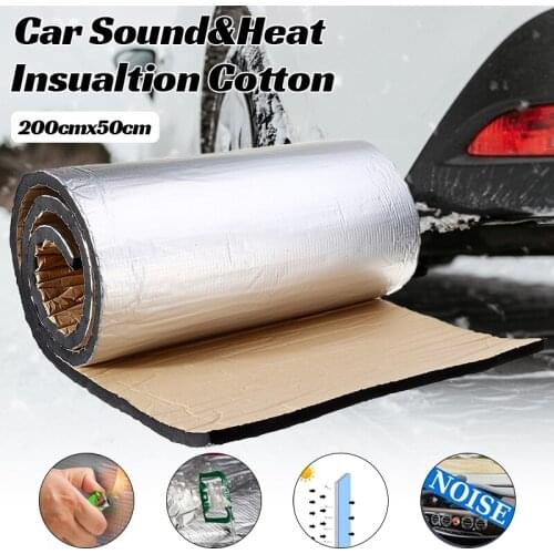New 200cmx50cm 5mm-30mm Aluminum Foil Mat Car Hood Engine Firewall Heat Mat Deadener Sound Noise Proof Insulation Deadening