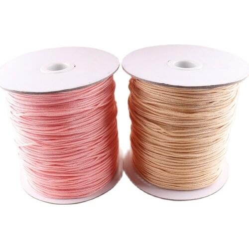 1.5mm Polypropylene Rope nylon rope Core Pink/beige clothes line climbing Bracelet Clothes Lanyard Outdoor Survival DIY Tools