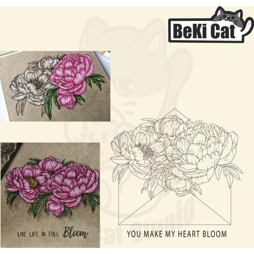 Flowers message elephant Transparent Clear Stamps for DIY Scrapbooking/Card Making Fun Decoration Supplies