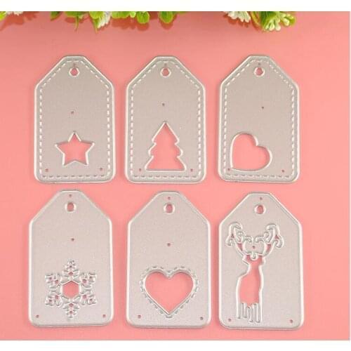 Christmas Tags metal die cuts metal cutting dies scrapbooking suit for sizzix fustella big shot cutting machine B037