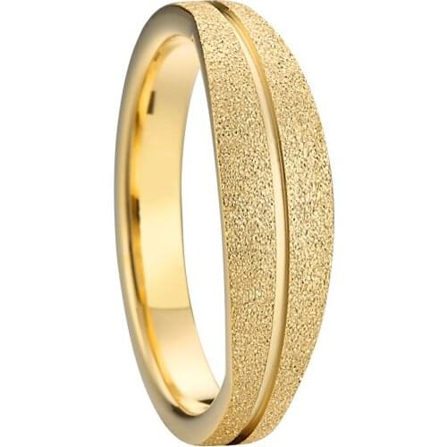 Unique Golden Matte gents Mens wedding band Couple rings for men male stainless steel jewelry fashion finger ring man