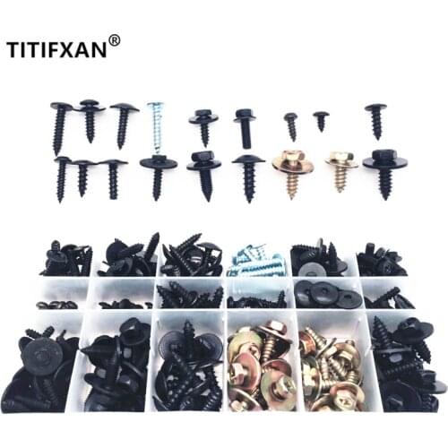 Universal Mixed Car Metal Self-tapping Screw Fastener Clip With Box Set For Honda All Auto Rivet