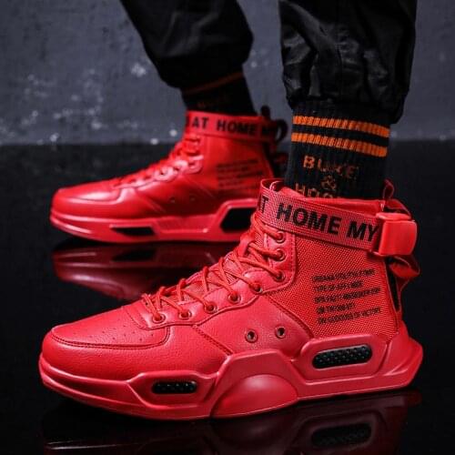 High Base Massive Sneakers Man Sport Shoes Men Sports Shoes Sport Men Running Red Tennis Basket Toning Walking Deporte Gym E-758