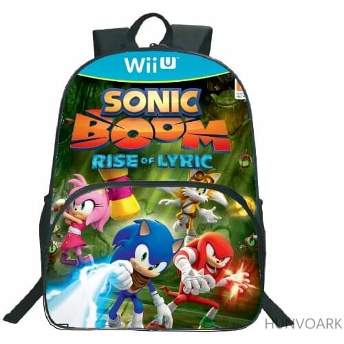 High Quality SONIC RACING Bags School Backpack Fashion Popular Pattern Schoolbag Teens School Bag Women Men Travel Bags