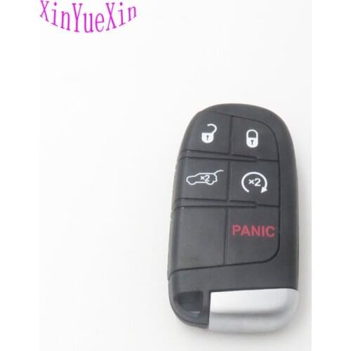 Xinyuexin Smart Remote Car Key Shell FOB Case For Chrysler 300 For Dodg Durango For Jeep Grand Cherokee 5Button Blank Key