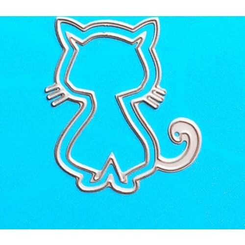 YINISE Metal Cutting Dies For Scrapbooking Stencils Cat DIY Cards Album Decoration Embossing Folder Template Die CUTS Cutter