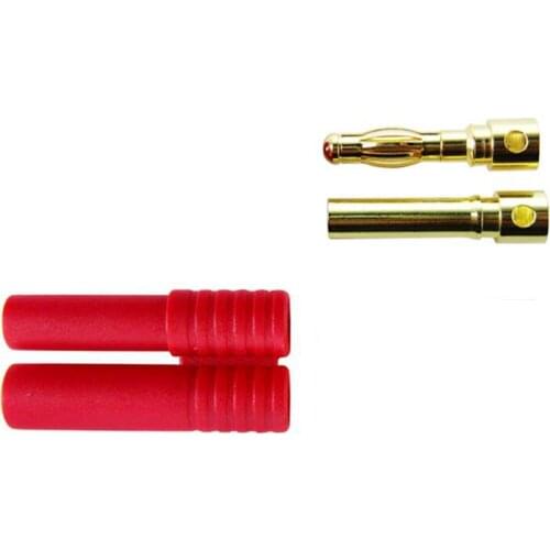 10 pairs of bullet connector, 2mm / 3.5mm / 4mm, battery connector, green gold-plated battery connector, banana head