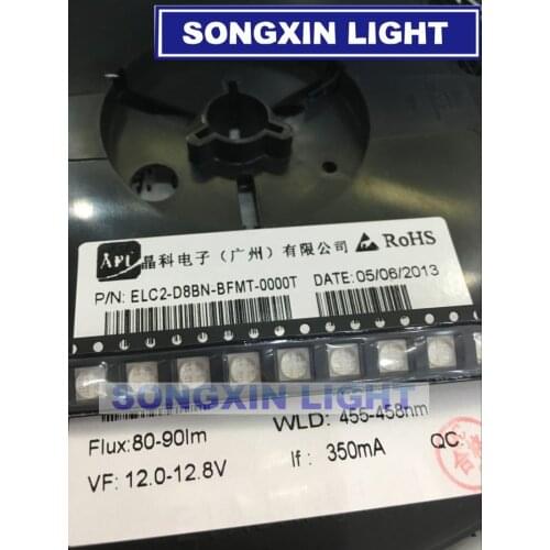 10pcs API 3535 Blue LED High Power smd diodes 1-3w 350ma 80-90lm 455-458nm high voltage smd 3535