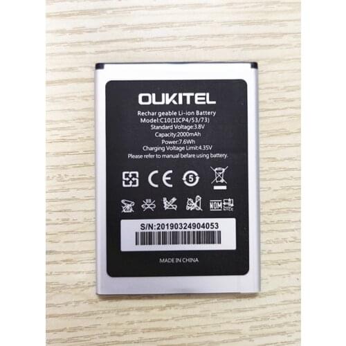 B-TAIHENG Mobile phone battery OUKITEL C10 battery 2000mAh Long standby time High-quality OUKITEL Mobile Accessories