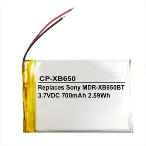 TTVXO Rechargeable Battery 700mAh 3.7V for Sony MDR-XB650BT,DR-BTN200 Headphones Battery US343450E