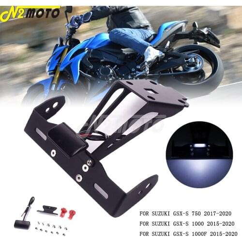 Motorcycle Tail Tidy Fender Eliminator License Plate Bracket Holder LED Light For SUZUKI GSX-S 750 2017-2020 1000 1000F 2015-20
