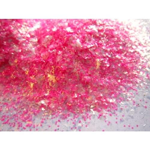 Fine Pink dust iridescence White Flake glitter Mix for Nail Polish Making G522