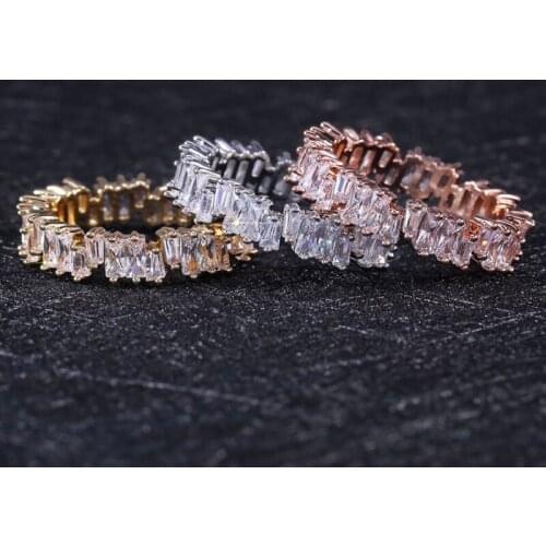 CAOSHI Gorgeous Inlaid Full Irregular Cubic Zirconia Rings for Women Luxury Wedding Engagement Jewelry High Quality Wholesale