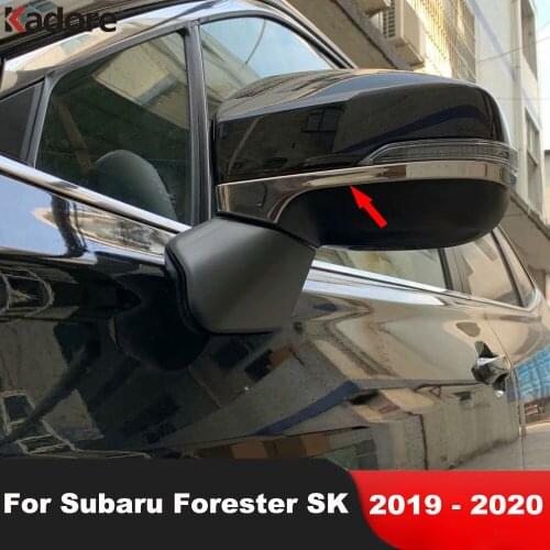 For Subaru Forester SK 2019 2020 5th Ge ABS Outside Rearview Mirror Strip Molding Cover Kit Trim Kit Car Accessories