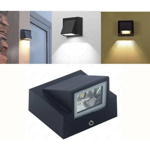 IP65 Waterproof 5W10W indoor outdoor Led Wall Lamp modern Aluminum Surface Mounted Cube Led Garden Porch Light AC85-265V