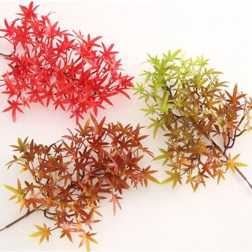 1pcs Artificial Plastic Leaves Green Plants Fake Maple leaf DIY for Floral flower Home Decoration