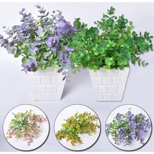 Artificial Flower Small Potted Ornament Artificial Flower Plant Wall Material Home Party Decoration Artificial Plastic Flower
