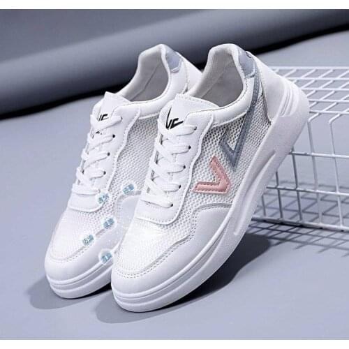 Summer New Womens Flat Shoes All-match Mesh Sneakers for Women Breathable Leisure Female Flats