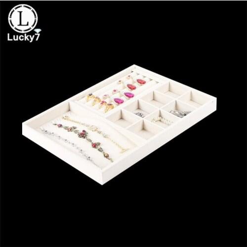 Velvet Jewelry Tray Box Ring Pendant Bracelet Necklace Tray Jewelry Storage Tray Display Jewelry For Ring Neckace Suit Display