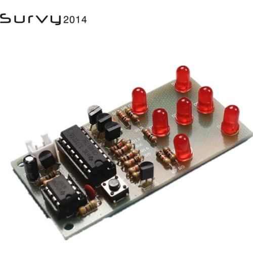 DIY Electronic kit dice NE555 CD4017 Red 5mm led 4.5-5V ICSK057A Electronic Fun DIY Kit