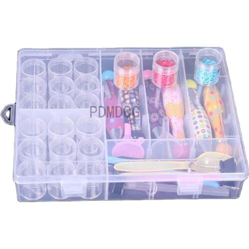 Diamond Painting Tools Set 18 Cells Plastic Storage Box and 20-in-one Tool Kits Accessories for Diamond Painting Embroidery