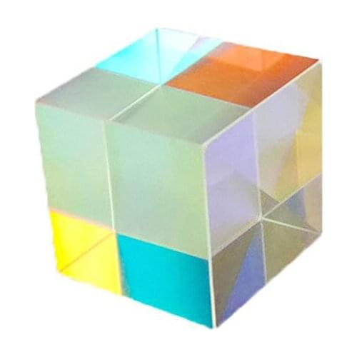 Optical Glass X-cube Dichroic Cube Prism RGB Combiner Splitter Educational Gift Cube Prism RGB Combiner Splitter Educational Gif