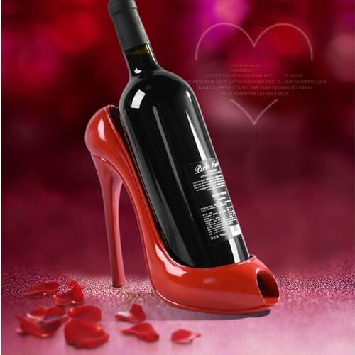 High Heel Shoe Wine Bottle Holder Wine Rack Practical Sculpture Wine Racks Home Decoration Accessories Furnishing Wine Shelf