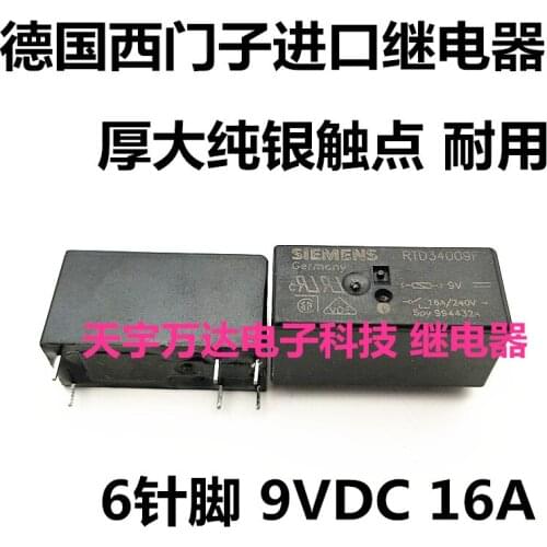 RTD34009F Relay 9V 9VDC 16A 6PIN 888HN-1AH-F-C