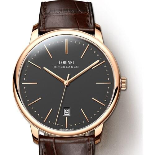 Switzerland LOBINNI Men Watches Luxury Brand Venus Chronograph Manual Mechanical Mens Clock Sapphire relogio masculino L12028-2